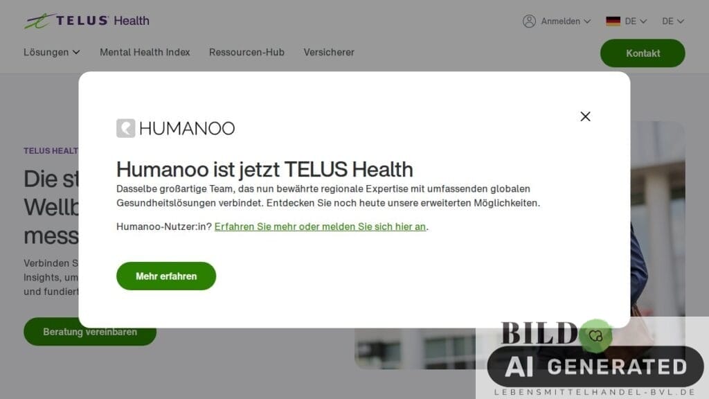 Screenshot of humanoo.com interface